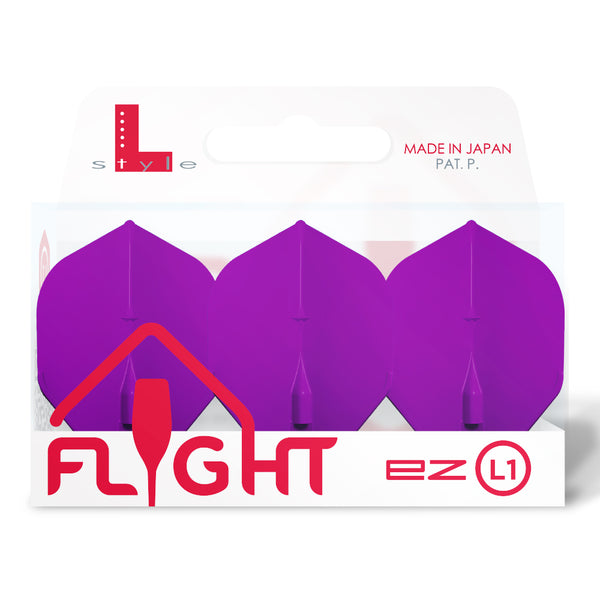 L-STYLE CHAMPAGNE EZ L1 STANDARD DEEP PURPLE DART FLIGHTS
