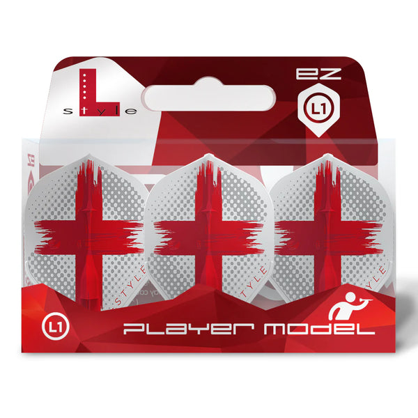 L-STYLE EZ L1 DAVID EVANS V2 WHITE DART FLIGHTS