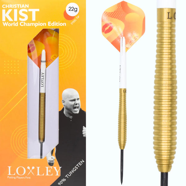LOXLEY CHRISTIAN KIST WC EDITION DARTS 90% STEEL TIP DARTS