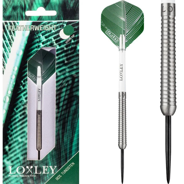 LOXLEY FEATHERWEIGHT GREEN 19G STEEL TIP DARTS