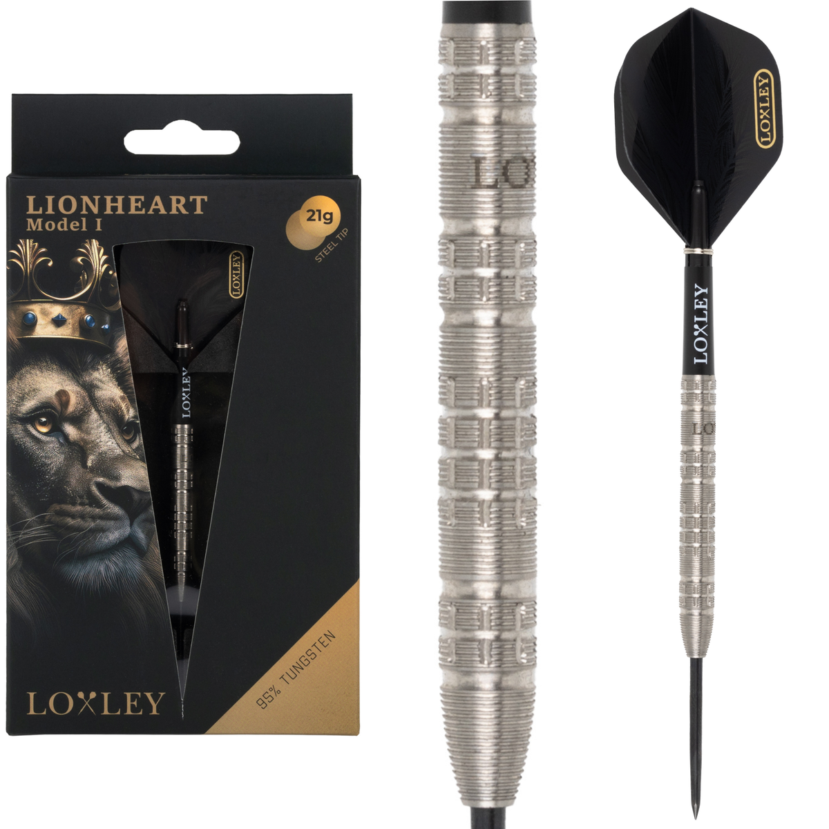 LOXLEY LIONHEART 95 MODEL I 95% STEEL TIP DARTS