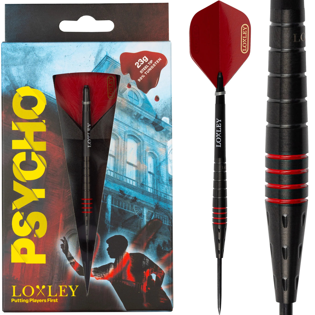 LOXLEY PSYCHO BATES 90% STEEL TIP DARTS