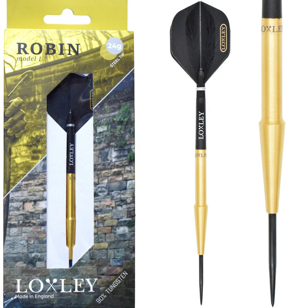 LOXLEY ROBIN MODEL 1 GOLD EDITION 90% STEEL TIP DARTS