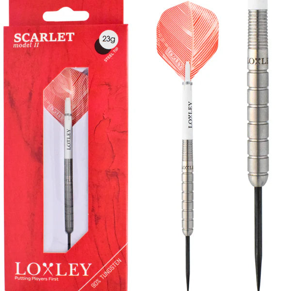 LOXLEY SCARLET MODEL 2 90% STEEL TIP DARTS