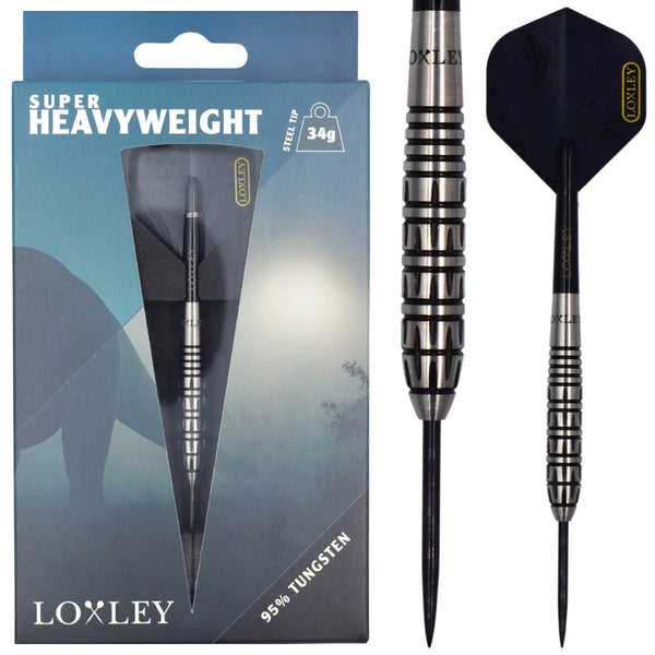 LOXLEY SUPER HEAVYWEIGHT 34G 95% STEEL TIP DARTS