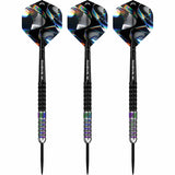 MISSION IRIDIAN 90% STEEL TIP DARTS BLACK & CORAL PVD