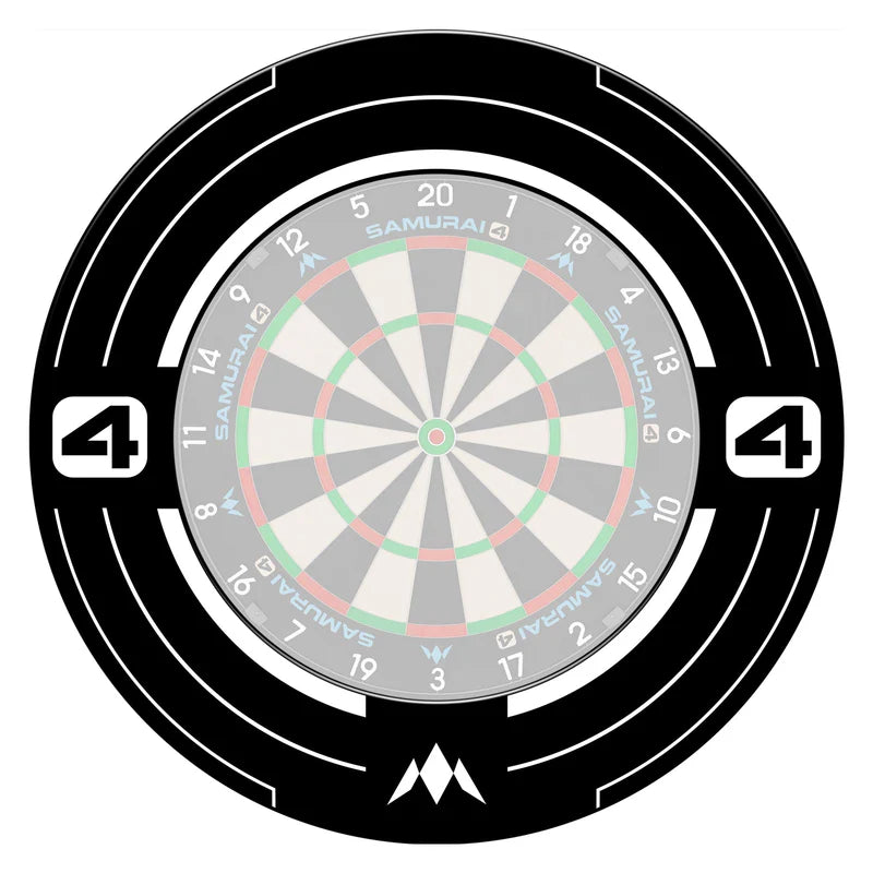 MISSION SAMURAI 4 DARTBOARD SURROUND WHITE EDITION