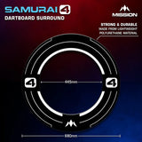 MISSION SAMURAI 4 DARTBOARD SURROUND WHITE EDITION DIMENSIONS