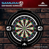 MISSION SAMURAI 4 DARTBOARD SURROUND WHITE EDITION DISPLAY