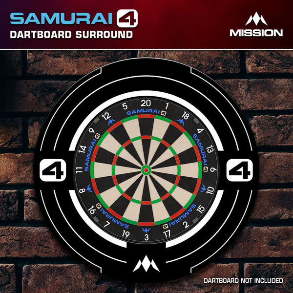 MISSION SAMURAI 4 DARTBOARD SURROUND WHITE EDITION DISPLAY
