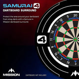 MISSION SAMURAI 4 DARTBOARD SURROUND WHITE EDITION INFO