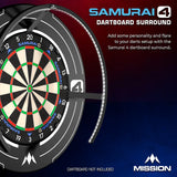 MISSION SAMURAI 4 DARTBOARD SURROUND WHITE EDITION SETUP