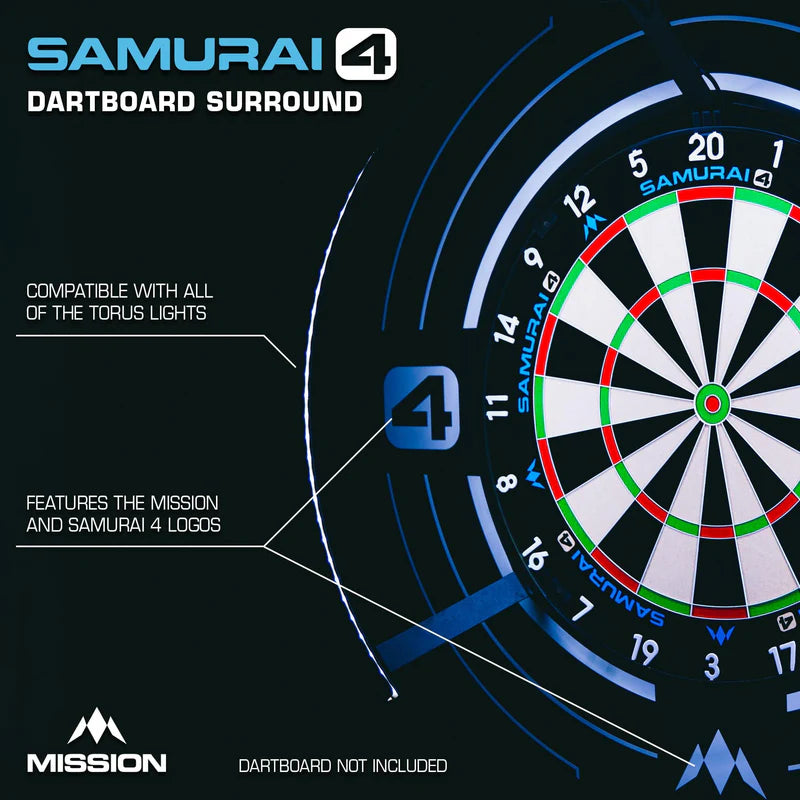 MISSION SAMURAI 4 DARTBOARD SURROUND WHITE EDITION SPEC