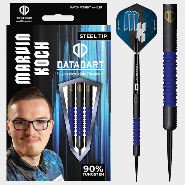 DATADART MARVIN KOCH 90% TUNGSTEN STEEL TIP DARTS