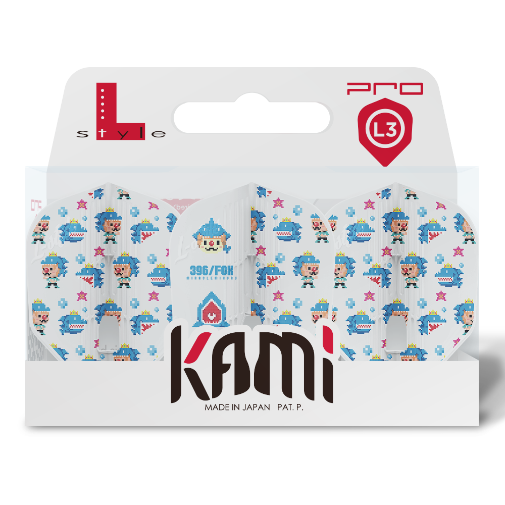 L-STYLE MIKURU SUZUKI L3 PRO KAMI SHAPE V4 WHITE DART FLIGHTS