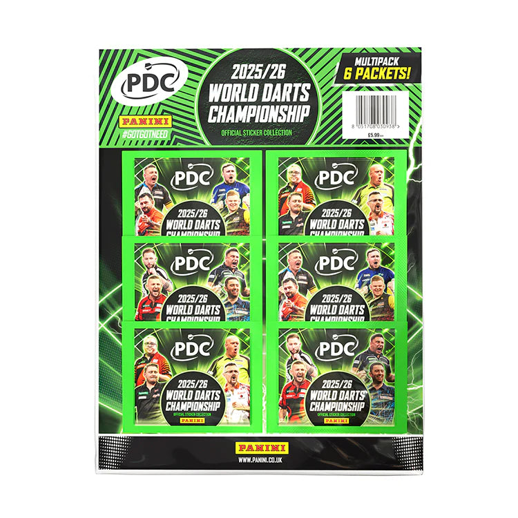 PDC 2026 WORLD CHAMPIONSHIP DARTS STICKER COLLECTION - MULTIPACK