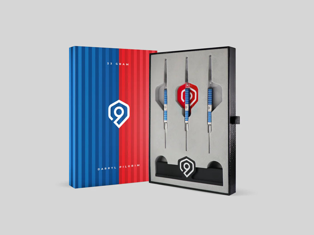 PERFECT NINE DARRYL PILGRIM 90% STEEL TIP DARTS 1