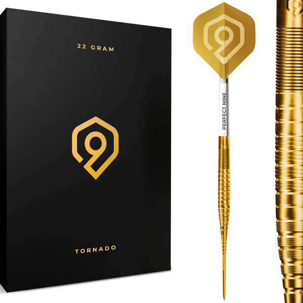 PERFECT NINE TORNADO AURUM 90% STEEL TIP DARTS 22G 24G