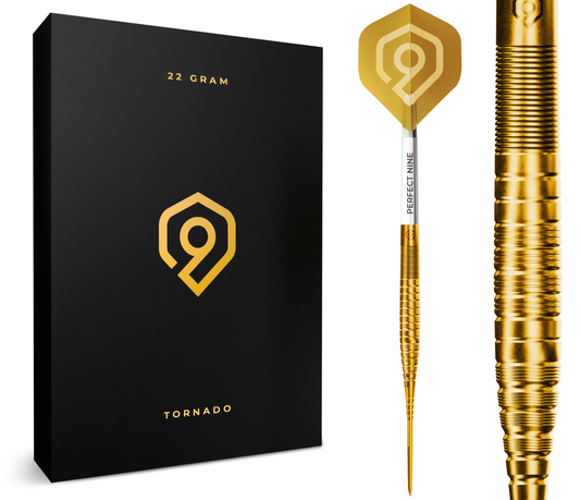 PERFECT NINE TORNADO AURUM 90% STEEL TIP DARTS 22G 24G