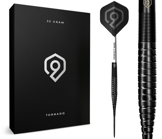 PERFECT NINE TORNADO BLACKOUT 90% STEEL TIP DARTS 22G 24G