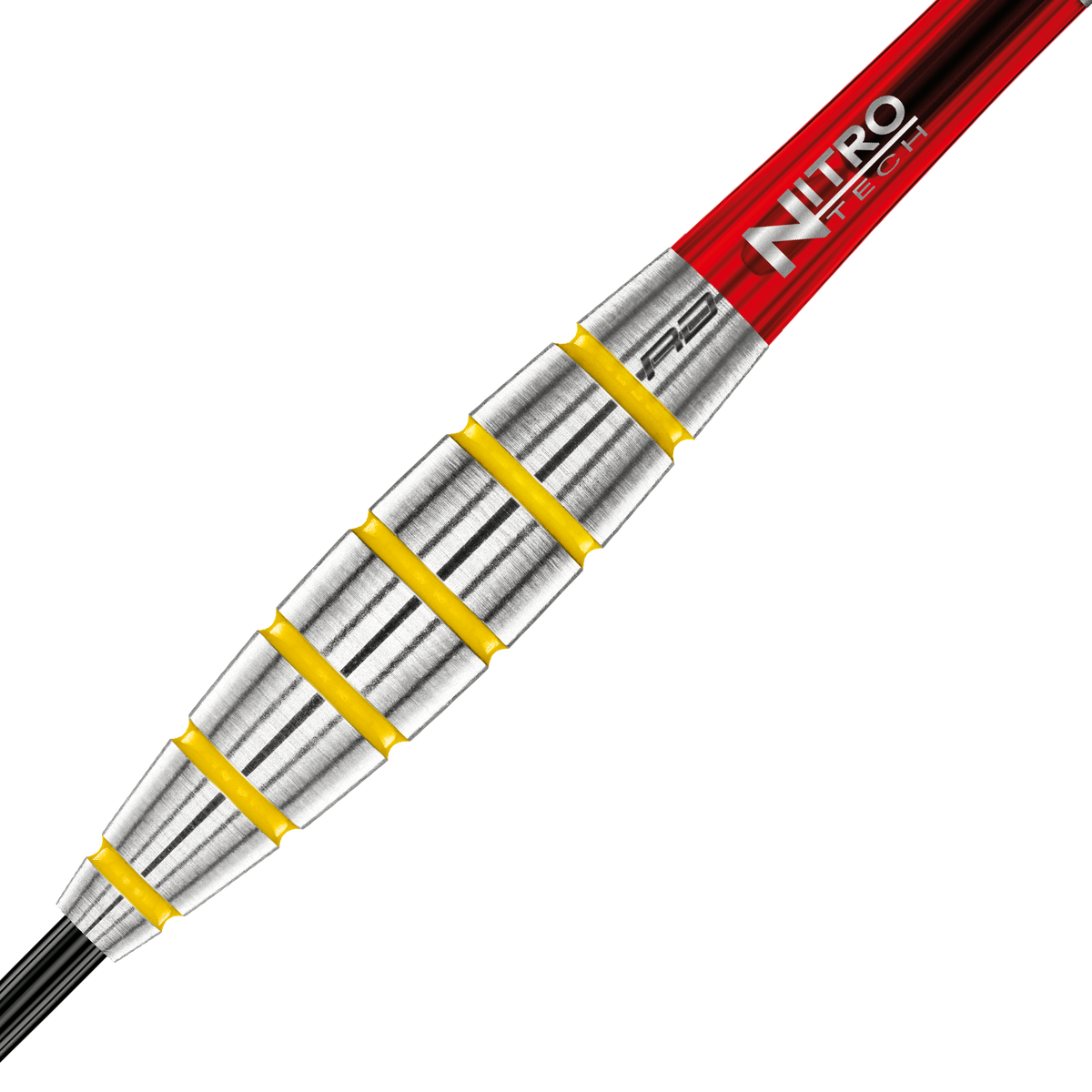 RED DRAGON 50TH ANNIVERSARY CHUNKY STUMPY 3 24G 85% STEEL TIP DARTS SINGLE BARREL CLOSEUP