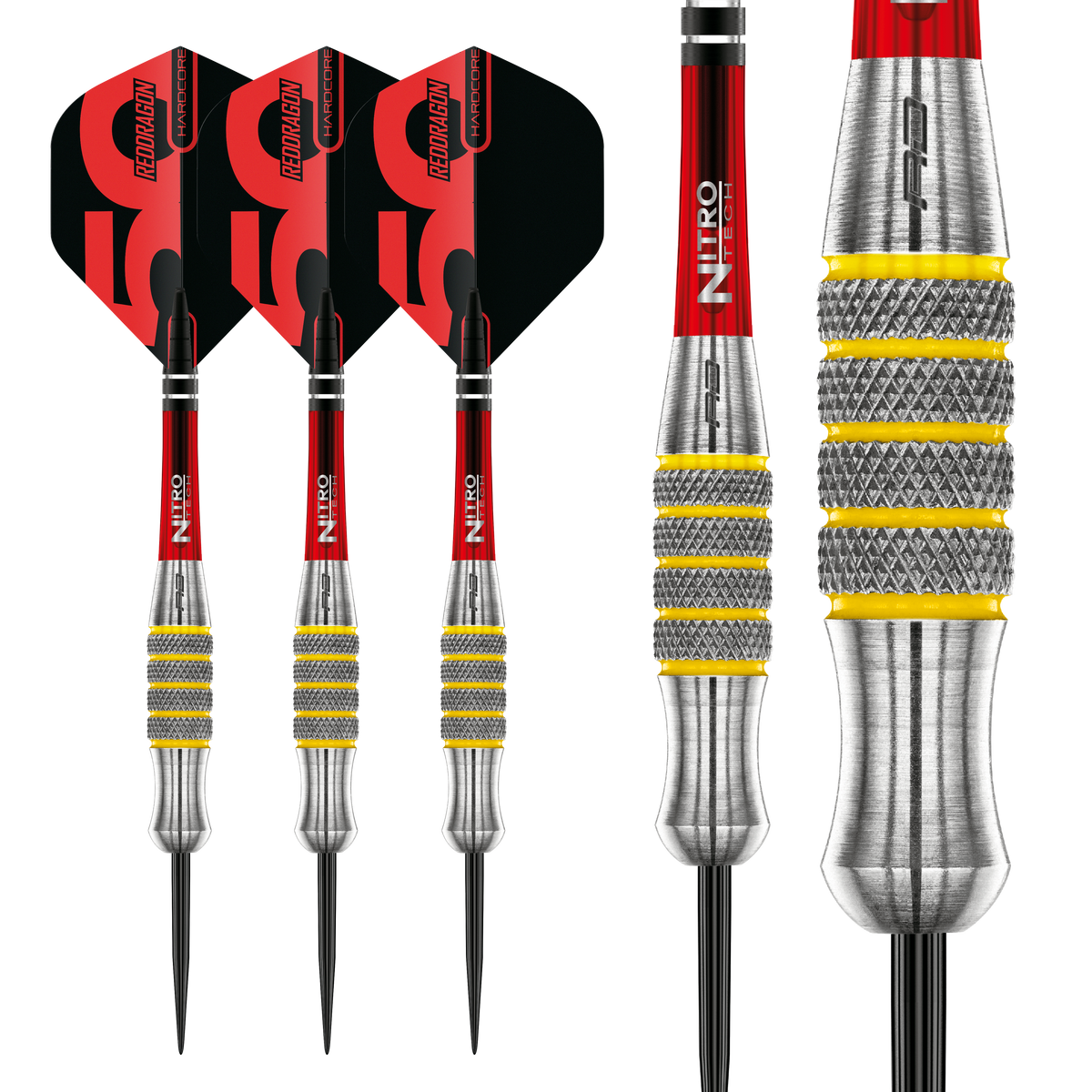 RED DRAGON 50TH ANNIVERSARY CHUNKY STUMPY 7 28G 85% STEEL TIP DARTS BARRELS