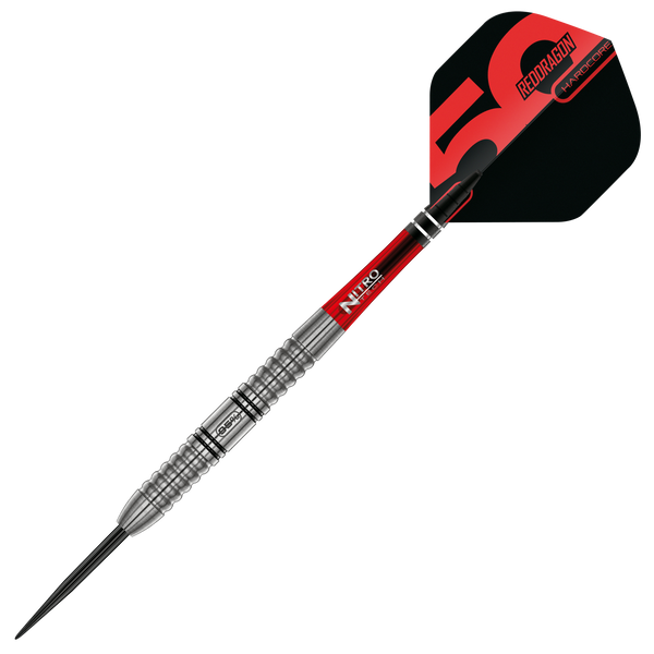 RED DRAGON 50TH ANNIVERSARY PENETRATOR 1 25G 95% STEEL TIP DARTS BARRELS CLOSEUP