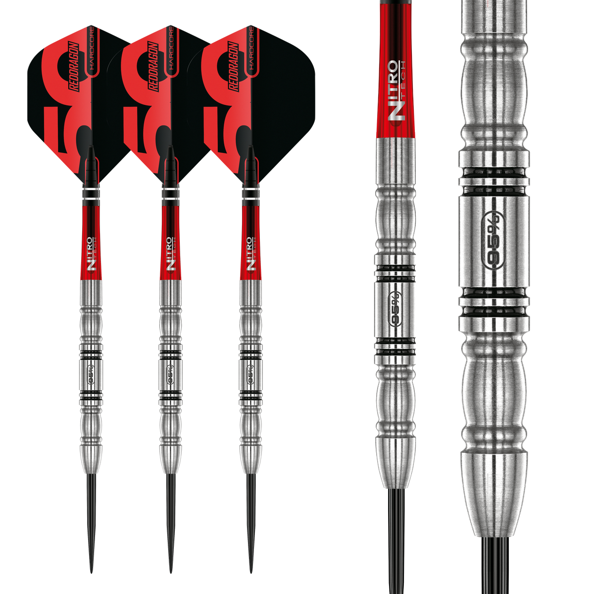 RED DRAGON 50TH ANNIVERSARY PENETRATOR 4 23G 95% STEEL TIP DARTS BARRELS