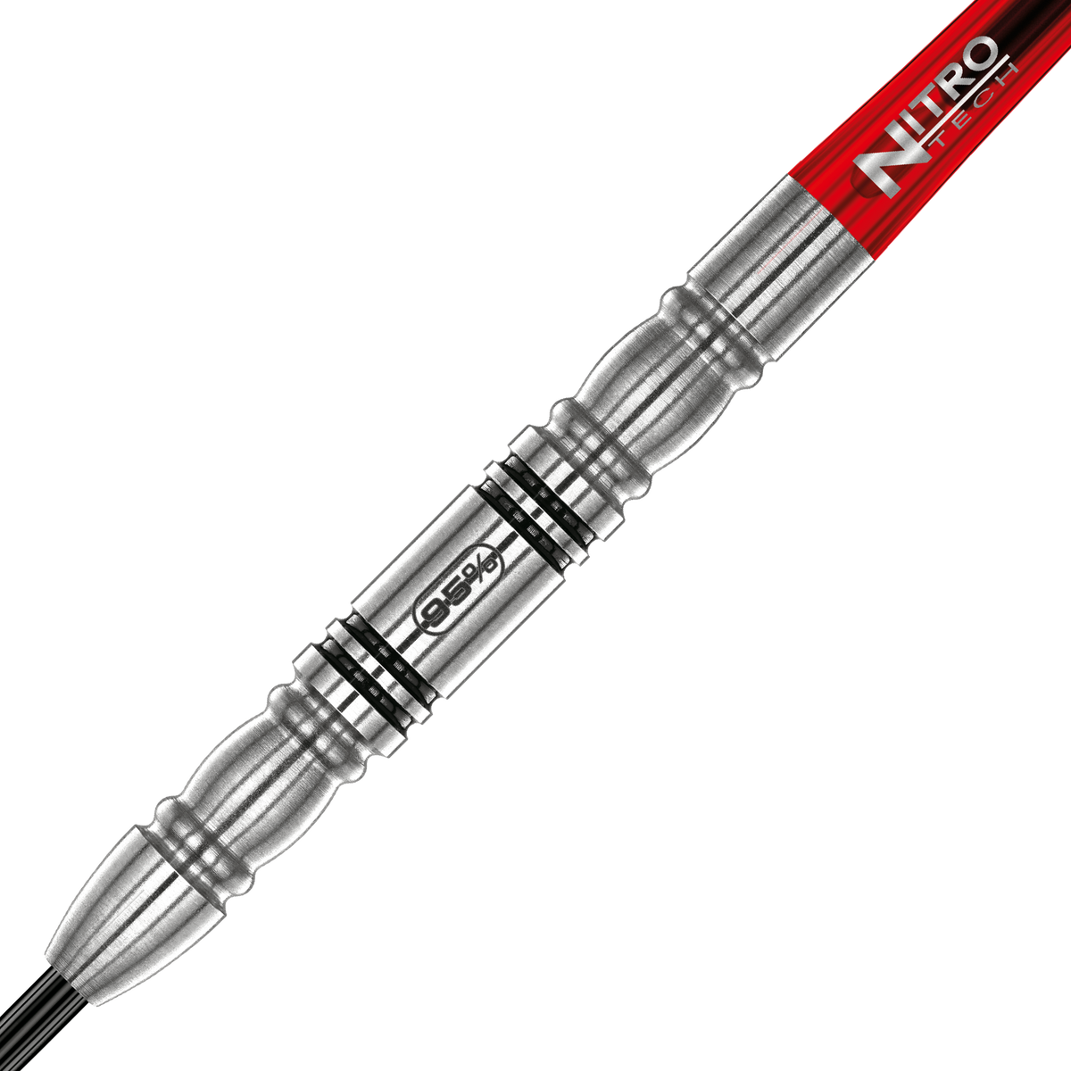 RED DRAGON 50TH ANNIVERSARY PENETRATOR 4 23G 95% STEEL TIP DARTS BARREL CLOSEUP