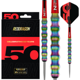 RED DRAGON 50TH ANNIVERSARY SHOCKWAVES 26G 90% STEEL TIP DARTS