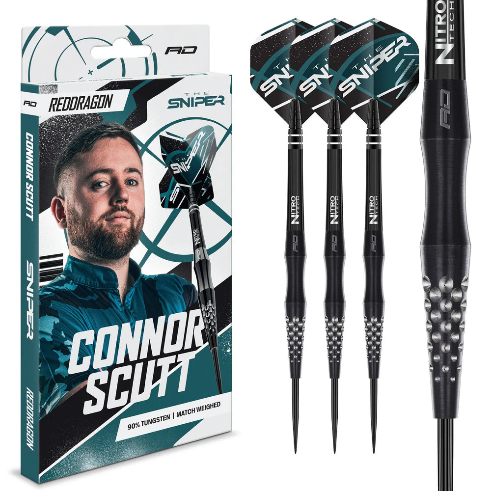 RED DRAGON DARTS CONNOR SCUTT V1 22G 90% STEEL TIP DARTS