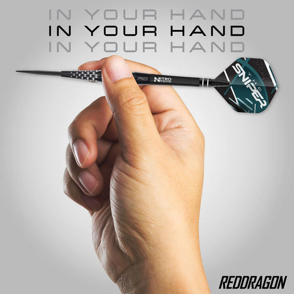RED DRAGON DARTS CONNOR SCUTT V1 22G 90% STEEL TIP DARTS IN YOUR HAND