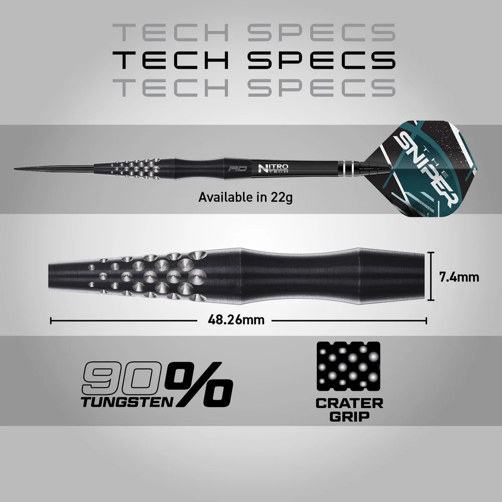 RED DRAGON DARTS CONNOR SCUTT V1 22G 90% STEEL TIP DARTS SPEC