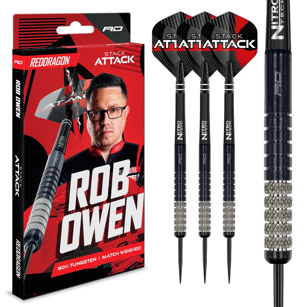 RED DRAGON DARTS ROB OWEN V1 22G 90% STEEL TIP DARTS