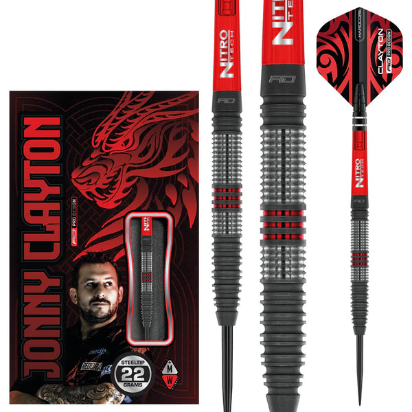 RED DRAGON JONNY CLAYTON HIRAETH 90% STEEL TIP DARTS