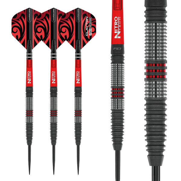 RED DRAGON JONNY CLAYTON HIRAETH 90% STEEL TIP DARTS BARRELS