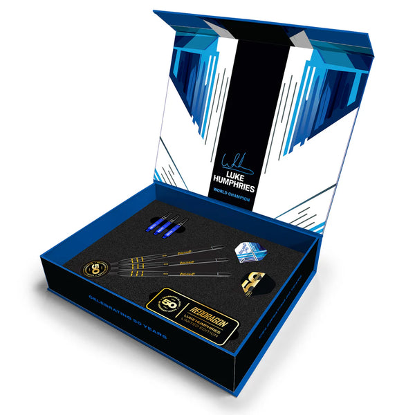 RED DRAGON LUKE HUMPHRIES 22G 90% 50 YEAR PLAYER EDITION DARTS BOX