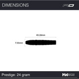 RED DRAGON LUKE HUMPHRIES PRESTIGE 90% STEEL TIP DARTS 11