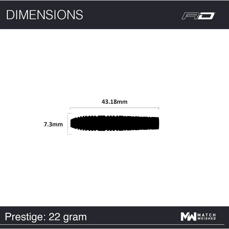 RED DRAGON LUKE HUMPHRIES PRESTIGE 90% STEEL TIP DARTS 5