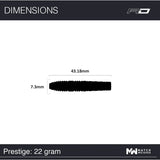 RED DRAGON LUKE HUMPHRIES PRESTIGE 90% STEEL TIP DARTS 5