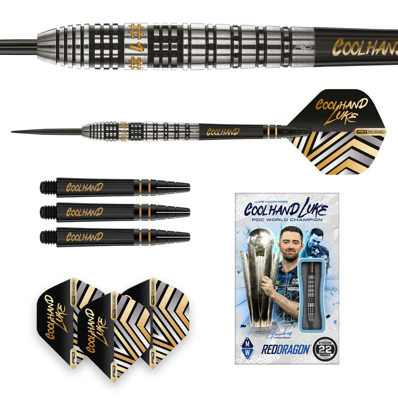 RED DRAGON LUKE HUMPHRIES PRESTIGE 90% STEEL TIP DARTS 6