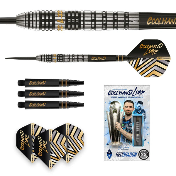 RED DRAGON LUKE HUMPHRIES PRESTIGE 90% STEEL TIP DARTS 6