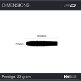 RED DRAGON LUKE HUMPHRIES PRESTIGE 90% STEEL TIP DARTS 9