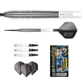 RED DRAGON LUKE HUMPHRIES TX1 PIONEER 90% STEEL TIP DARTS CONTENTS