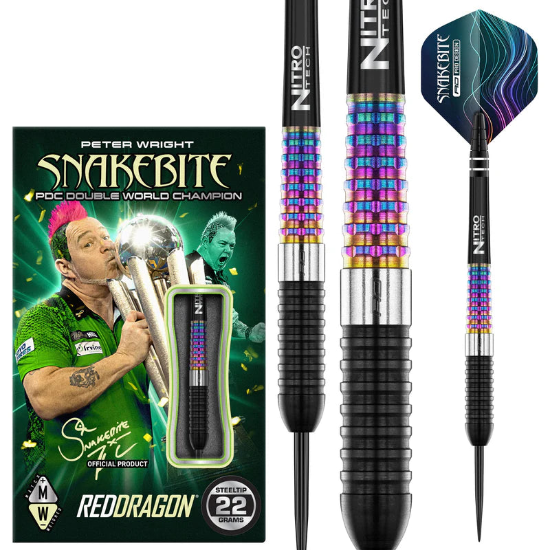 RED DRAGON PETER WRIGHT CORRA 90% STEEL TIP DARTS