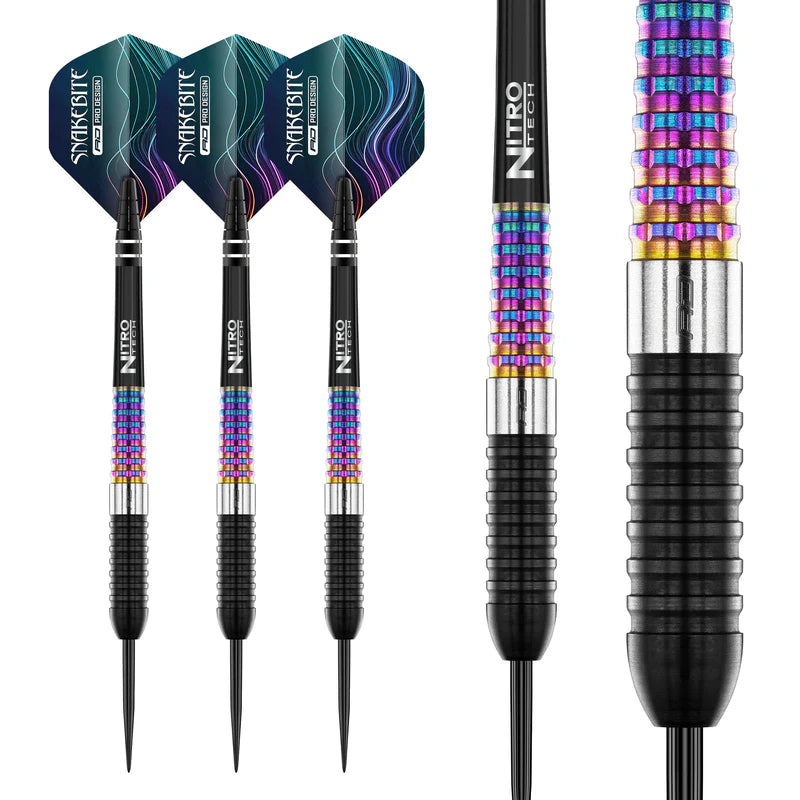 RED DRAGON PETER WRIGHT CORRA 90% STEEL TIP DARTS FULL SETUP