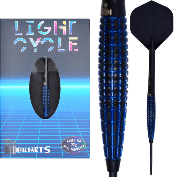 REEL DARTS LIGHT CYCLE 22G 90% STEEL TIP DARTS