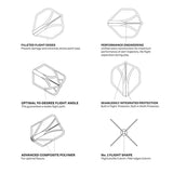 SHOT AIRFOIL MOULDED DART FLIGHT SET - STANDARD