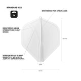 SHOT AIRFOIL MOULDED DART FLIGHT SET - STANDARD