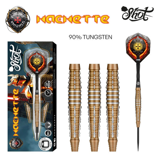 SHOT FUTURE KNIGHTS HACHETTE 90% STEEL TIP DARTS